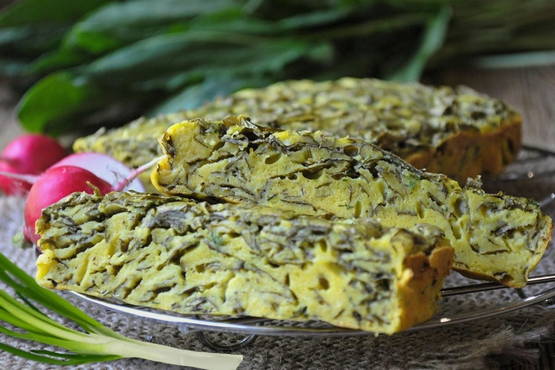 Torta di acetosella in gelatina su kefir