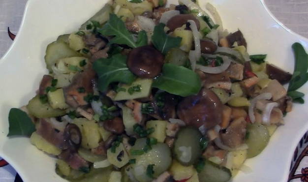 Pilzsalat aus der Dose