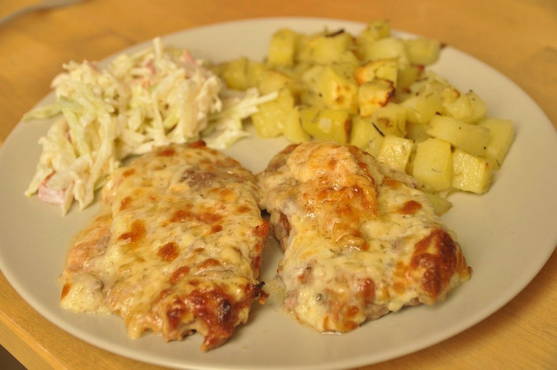 Braciole di maiale al forno con maionese