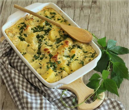 Blumenkohlauflauf mit Kartoffeln