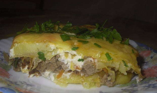 Kartoffelauflauf mit Kohl