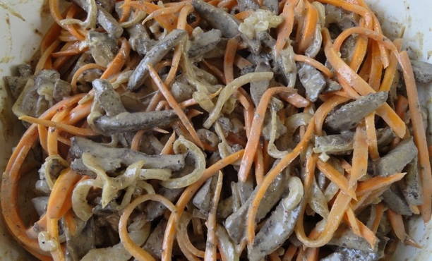 Leber- und Karottensalat