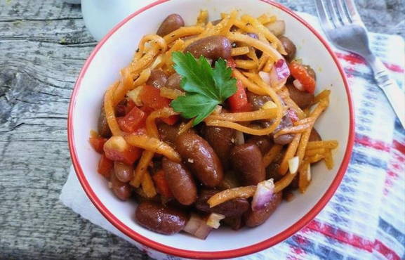 Bohnen-Karotten-Salat