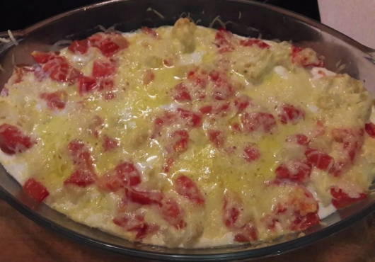 Blumenkohlauflauf mit Tomaten