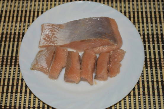 Gezouten roze zalm voor zalm