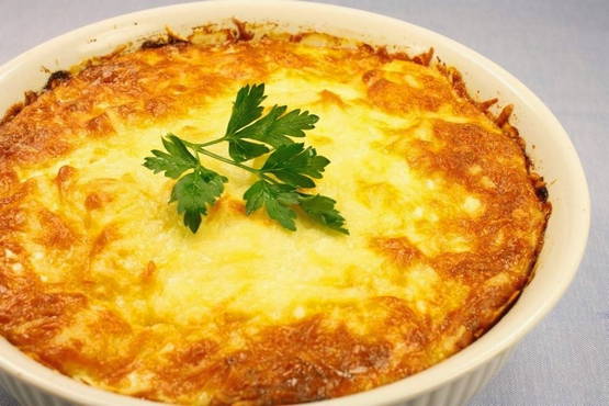 Kartoffelauflauf mit Sauerrahm