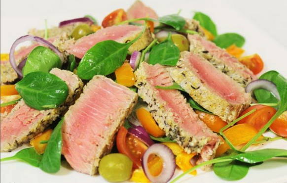 Thunfisch-Spinat-Salat