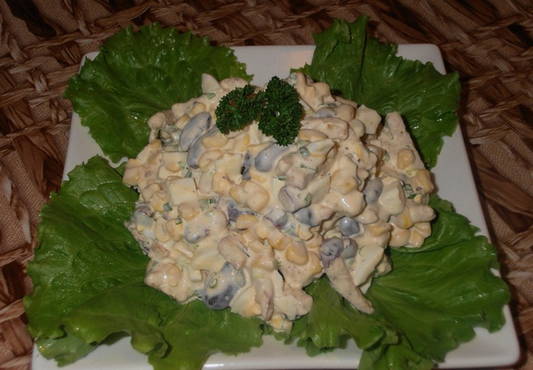 Bohnen- und Eiersalat