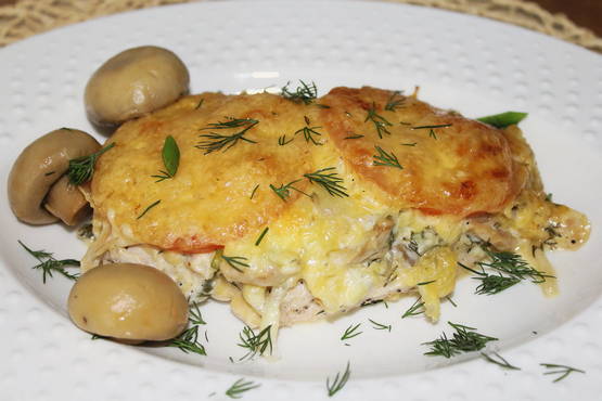 Costolette di pollo ai funghi