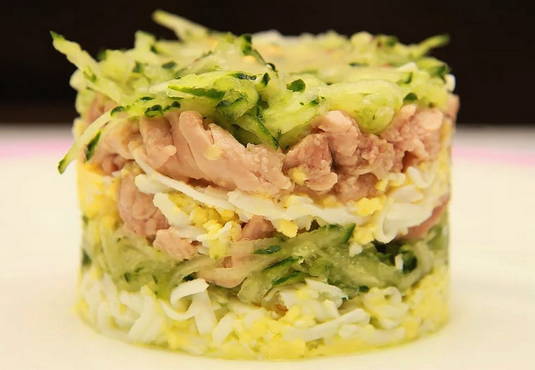 Dorschlebersalat ohne Mayonnaise