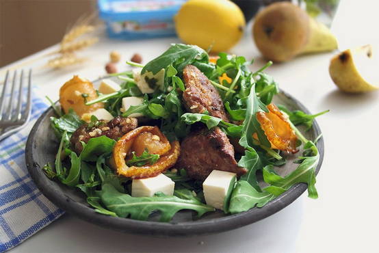 Gebratener Lebersalat