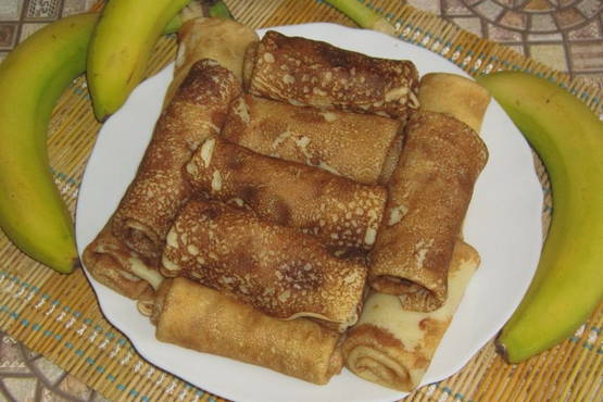 Pannenkoeken op kefir met banaan