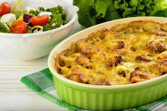Kartoffelauflauf mit Würstchen