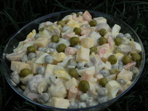 Pilz-Erbsen-Salat