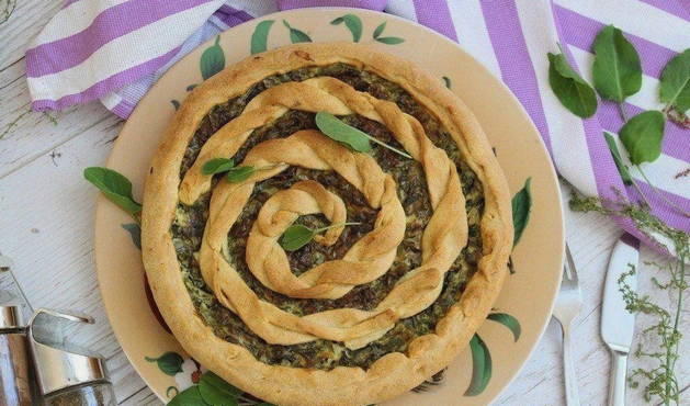 Sóska és túrós pite