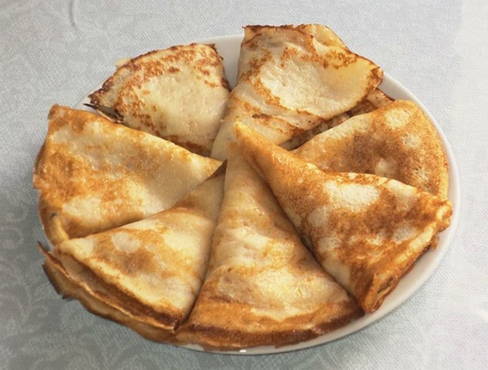 Pandekager med kogende vand og kefir