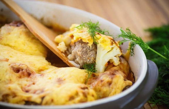 Blumenkohlauflauf mit Hackfleisch