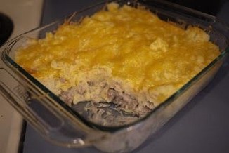 Kartoffelauflauf mit Fleisch