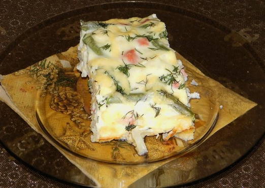 Blumenkohlauflauf mit Würstchen