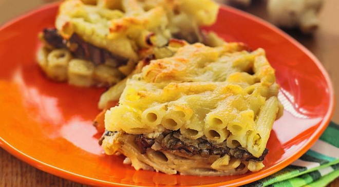 Pasta-Auflauf mit Pilzen