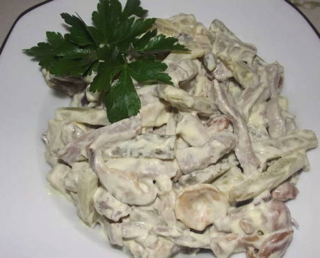 Insalata di lingua e funghi