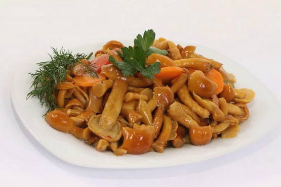 Funghi al miele in coreano