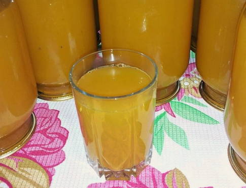 Succo di carota con acido citrico per l'inverno