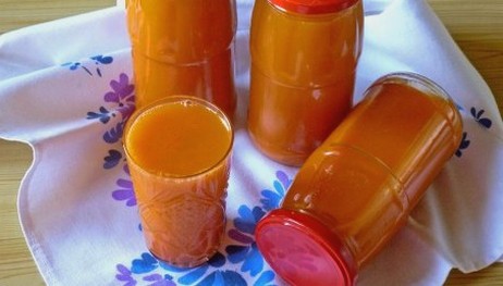 Karottensaft ohne Zucker für den Winter