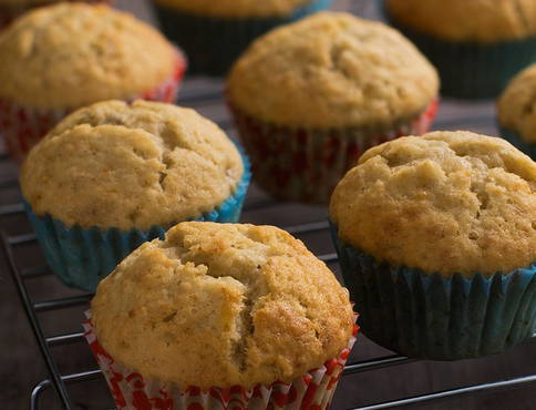Bananenmuffin im Ofen