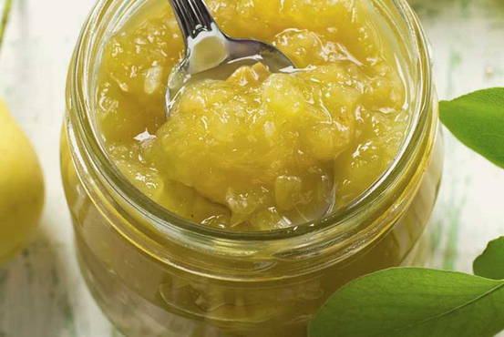 Päronsylt med citron för vintern