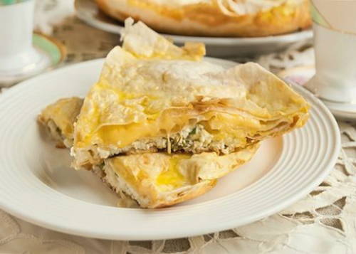 Lazy lavash achma con ricotta in padella