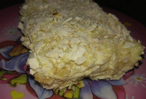 PP Napoleon aus Fladenbrot mit Vanillesoße