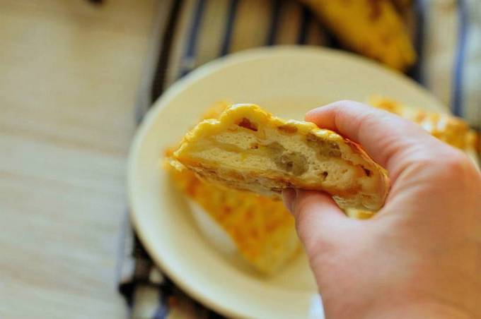 PP Lavash mit Hüttenkäse und Banane