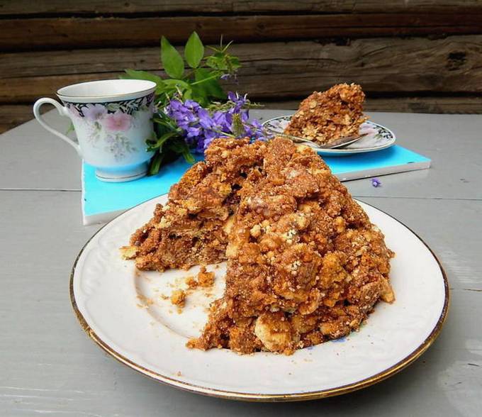 Kuchen aus Keksbrösel ohne Backen mit Kondensmilch
