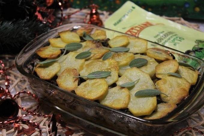 Kartoffel-Hähnchen-Pilz-Auflauf im Ofen