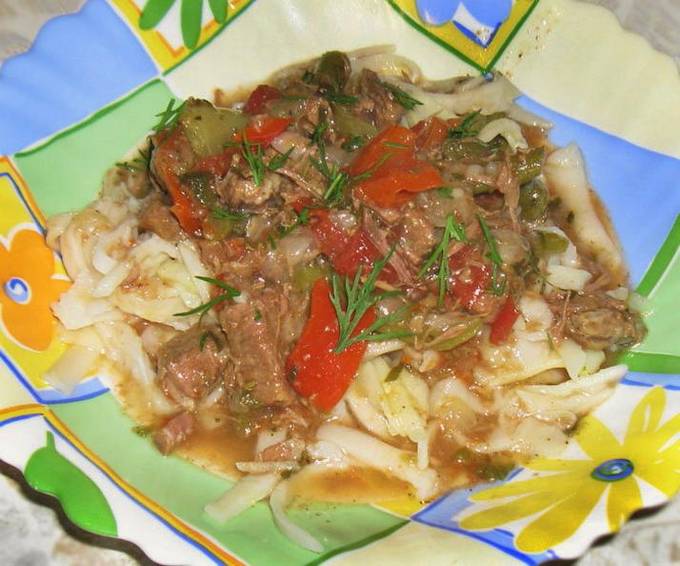 Klasični goveđi lagman s povrćem