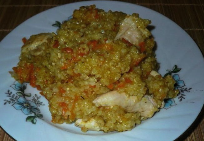 Weizenbrei mit Hühnchen