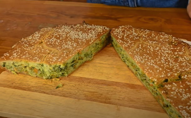 Tortino di cavolo cappuccio in gelatina con latte al forno