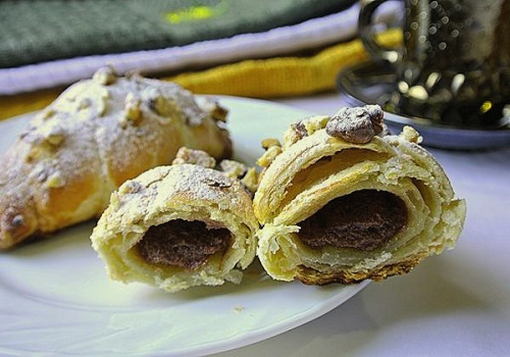 Kroasani od lisnatog tijesta s čokoladom