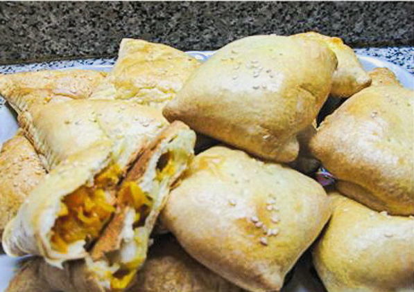 Samsa mit Kürbis aus fertigem Blätterteig