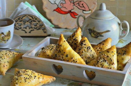 Samsa met pompoen en ui