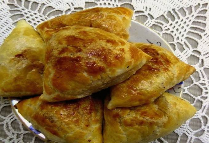 Samsa mit Kürbis und Fleisch in Usbekistan