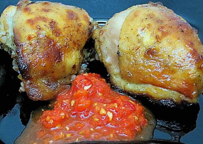 Hähnchenschenkel in Honig-Senf-Sauce