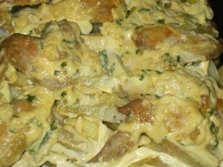 Alette con patate e formaggio al forno