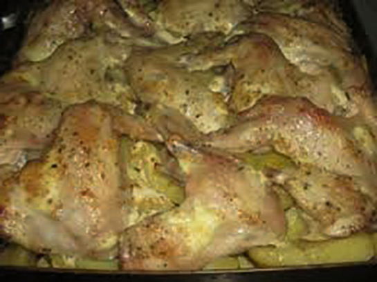 Alette con patate e verdure al forno