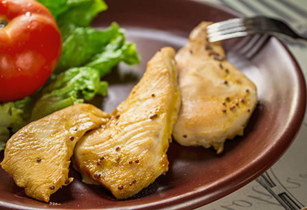 Hähnchenfilet in Honig und Sojasauce