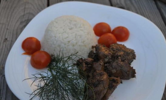 Hühnerleber in Sahne in einem Slow Cooker