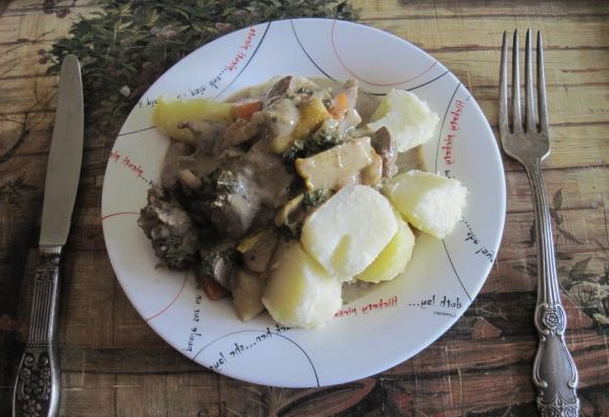Fegato di pollo con maionese e funghi
