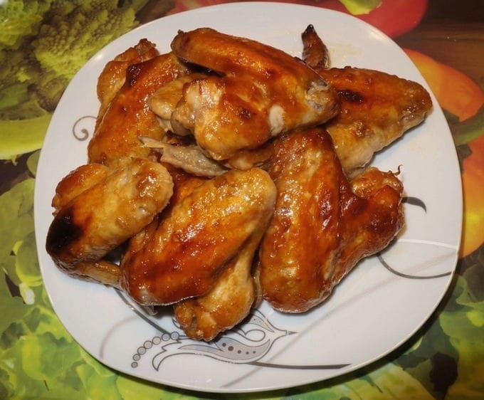 Ali con salsa di soia nella manica al forno
