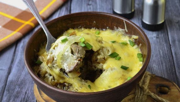 Fegato di pollo con formaggio al forno
